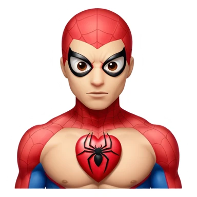 Muscular Spider-Man wishing everyone a happy Valentine’s Day sticker