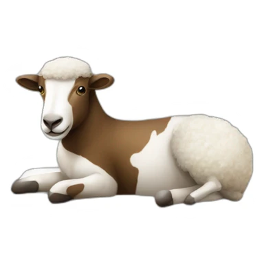 Zèbre et mouton dans un lit sticker