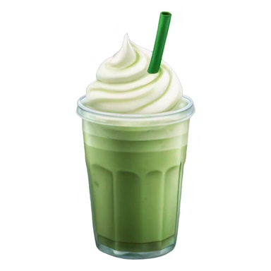 Iced matcha latte no whipped cream sticker