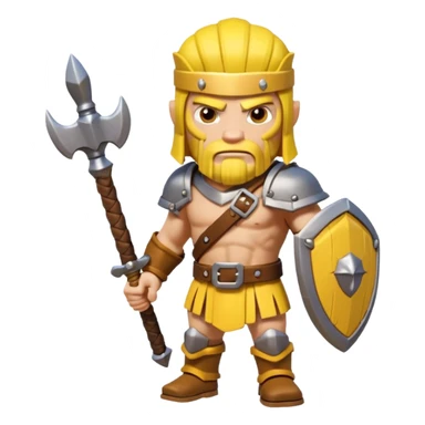 BARBARO DE CLASH OF CLANS QUE TIENE PELO AMARILLO sticker