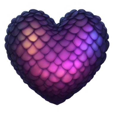 dark warm iridescent SCALE heart sticker