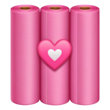pink roll of fabric with heart pattern, smart fabric, high-tech textile sticker