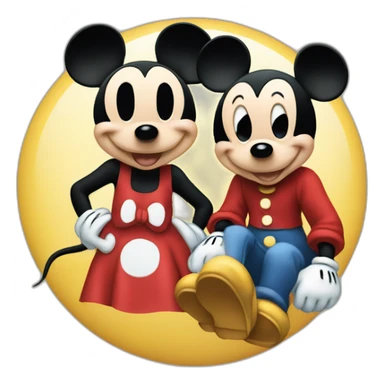 Minny mouse and Mickey mouse sticker