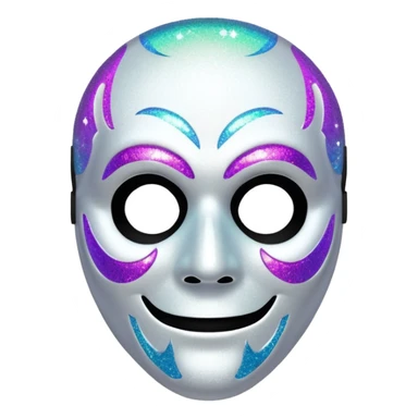 mask Ghost face glitter  sticker
