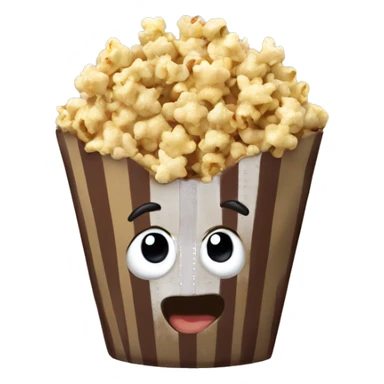 Chocolate covered popcorn sticker