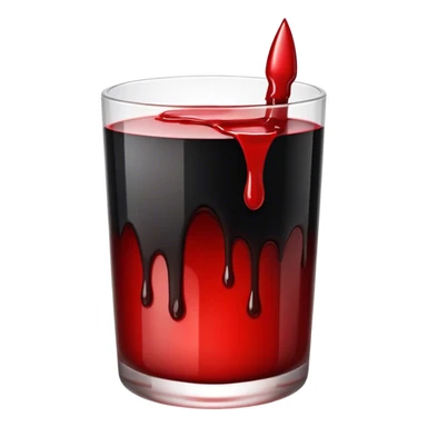 Black glass with blood dripping from it  sticker