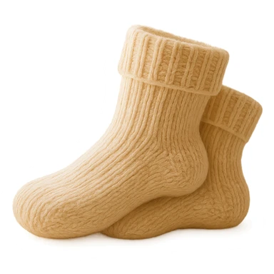 Remove any shadow from the image. Keep the cozy knit socks by a window, soft and warm atmosphere. Maintain transparent background. sticker