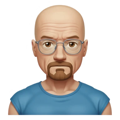 Walter white with a six pack sticker