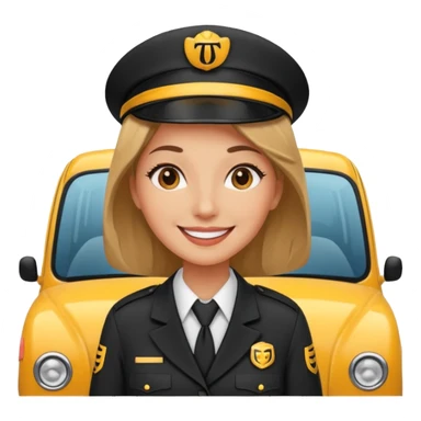 woman taxi driver sticker