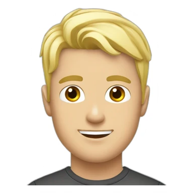 young man with blonde hair with printers , printahop , tshirt printing sticker