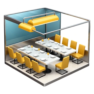 3d restaurant sticker