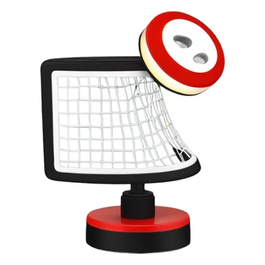 A hockey goal lamp revolving sticker