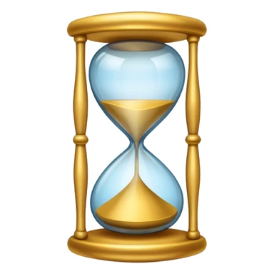 hourglass morphing fading into checkmark  sticker