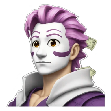hisoka money sticker