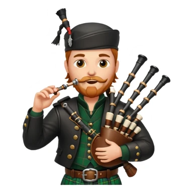 Warrior playing bagpipes chugging whiskey sticker