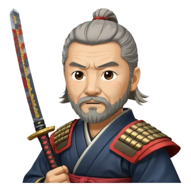 Elder samurai with beard polishing blade

































 sticker