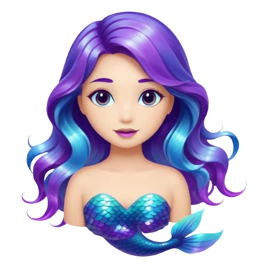 Iridescent mermaid hair sticker