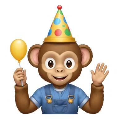 changuito tierno con overol en una fiesta sticker