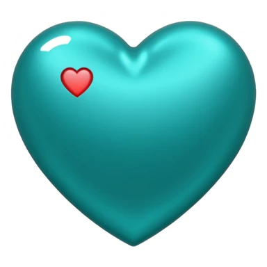 Teal heart with 'da best'  sticker