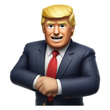 Donald Trump getting a win in Fortnite Battle Royale sticker