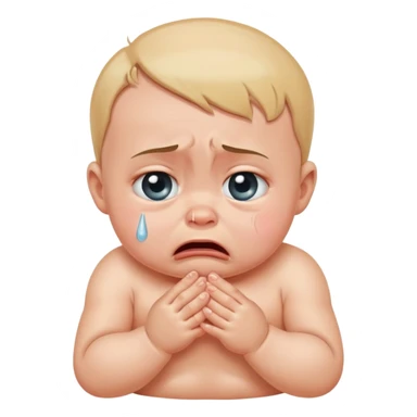 Crying baby sticker