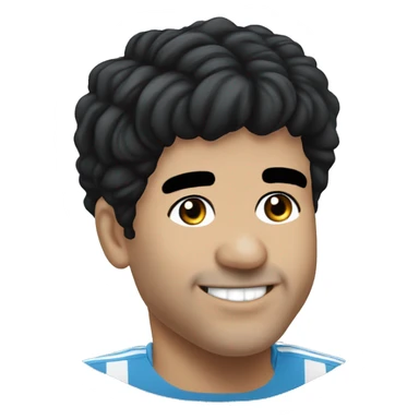 maradona argentina young smile sticker