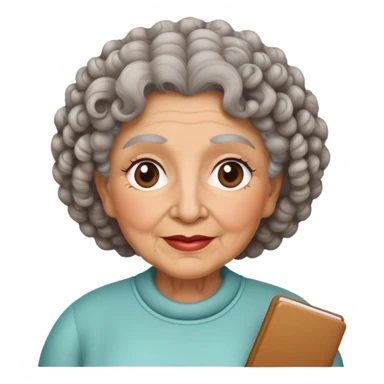 Abuela pelo rizado sticker