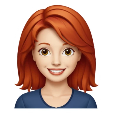 Lee Purcell with red medium hair sticker