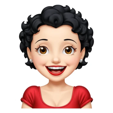 Iconic & original Betty boop laughing sticker