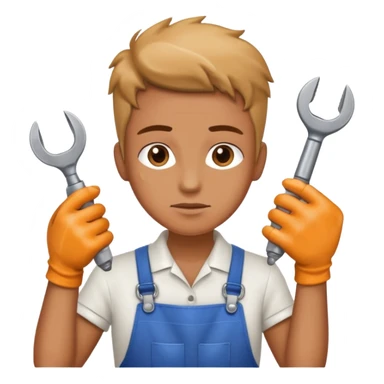 person Repairing a tool sticker