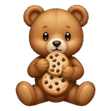 orsetto che mangia un biscotto sticker