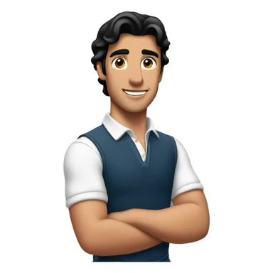 Prince Eric wearing a polo shirt  sticker