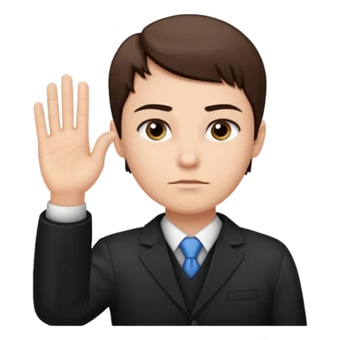 person raising right hand, taking an oath sticker