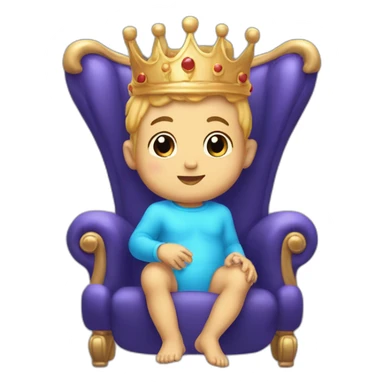Hd baby bubbles buy now signs peanut butter jellyfish cute sitting on throne with crown sticker