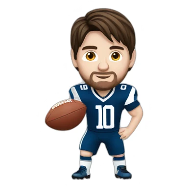 Lionel messi playing american football sticker