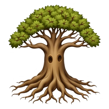 Tree with roots spreading  sticker