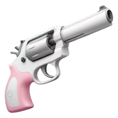 light pink and white gun  sticker