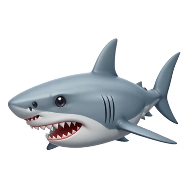 A shark with star eyes sticker