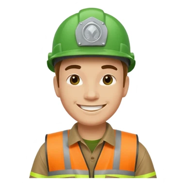 garbage man with green helmet sticker