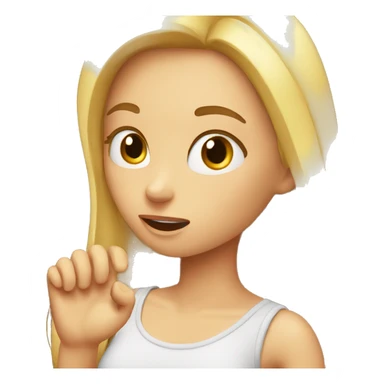 Blond girl surprised sticker
