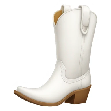 white cowgirl boot sticker