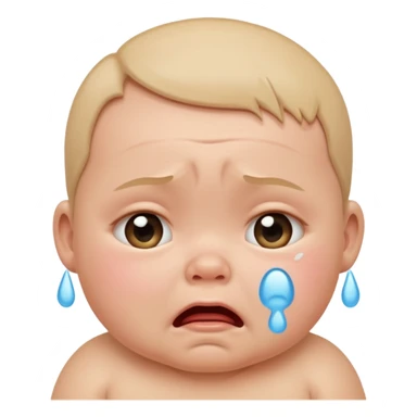 crying baby sticker