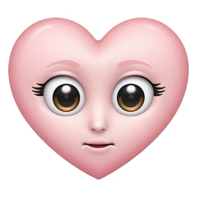 Light pink heart 🍜 with big white sticker