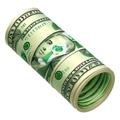 Money that is like a tube One dollar sticker