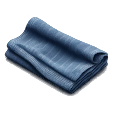 Realistic folded navy blue dish towel sticker