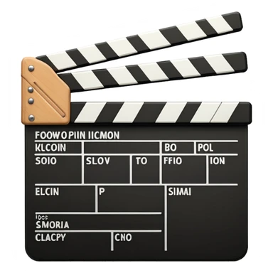 film slate with clapper open sticker