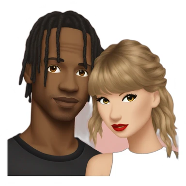 travis scott and taylor swift album cover sticker