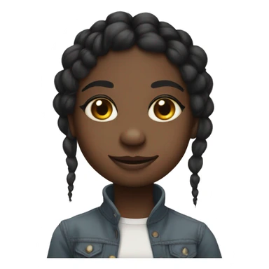 cute no-nosed black e girl with 8 legs sticker