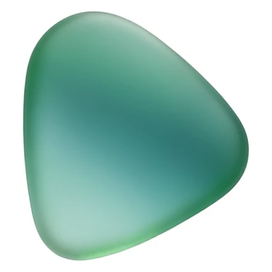a single piece of green and teal sea glass with smooth but sharp edges sticker