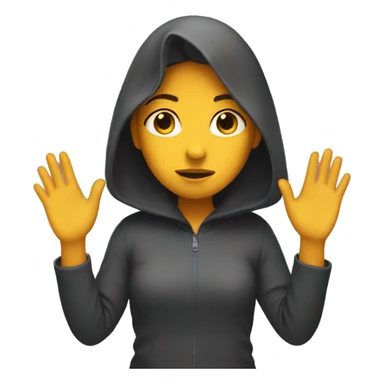 Girl hiding with her hands  sticker